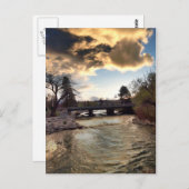 金ゴールドライトオントラッキー川 ポストカード (正面/裏面)