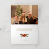 金ゴールドライトジョイブロック文字（ポインセチア付き） 箔シーズンカード (内側レイダウン)