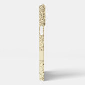 金ゴールドライトソフトグリッタースパークルズモノグラム iPhoneケース (右側面)