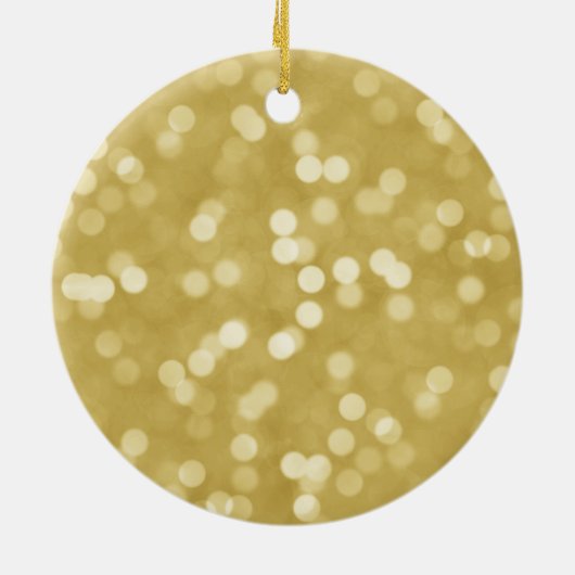 金ゴールドライトペットの初めてのクリスマス写真 セラミックオーナメント (裏面)