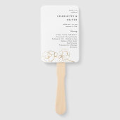 金ゴールドライニングフローラ結婚式 プログラム2 ハンドファン (正面)