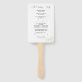 金ゴールドライニングフローラ結婚式 プログラム2 ハンドファン (裏面)