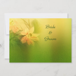 金ゴールドライムフローラ結婚式招待状 招待状