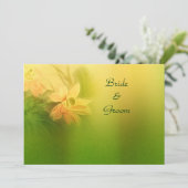 金ゴールドライムフローラ結婚式招待状 招待状 (スタンド正面)