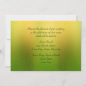 金ゴールドライムフローラ結婚式招待状 招待状 (裏面)