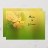 金ゴールドライムフローラ結婚式招待状 招待状 (正面/裏面)
