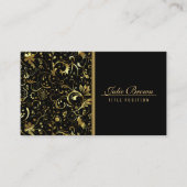 金ゴールドラインとダマスク 名刺 (正面)