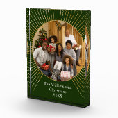 金ゴールドライングリーンファミリークリスマス フォトブロック (右)