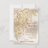 金ゴールドラインスケッチバラクリームのテクスチャパターン 出欠カード (正面)