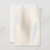 金ゴールドラインスケッチバラクリームのテクスチャパターン 出欠カード (裏面)