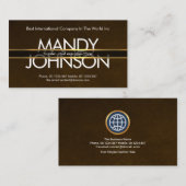 金ゴールドラインズプラカードエクサイトブラウングランジCEO 名刺 (正面/裏面)