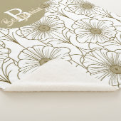 金ゴールドラインフローラルパターンシェルパブランケット シェルパブランケット (3/4)