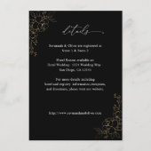 金ゴールドラインフローラ詳細 – 黒 エンクロージャーカード (正面)