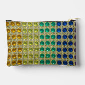 金ゴールドライン石模擬宝石 アクセサリーポーチ (裏面)