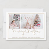 金ゴールドライン2フォトスクリプトメリークリスマスカード (正面)