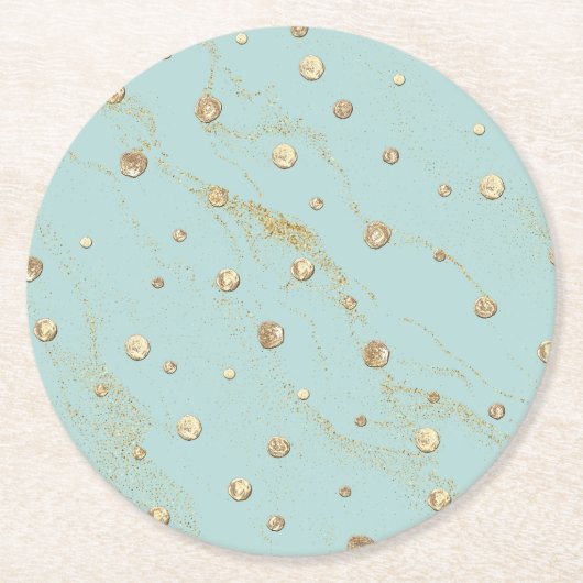 金ゴールドラウンドコースター ラウンドペーパーコースター (正面)