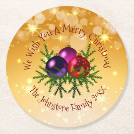 金ゴールドラウンド紙Coに一致する名前の追加 ラウンドペーパーコースター