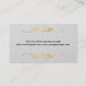 金ゴールドラグジュアリーエレメント |きらめくシーケンスの背景 名刺 (裏面)