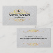 金ゴールドラグジュアリーエレメント |きらめくシーケンスの背景 名刺 (正面/裏面)