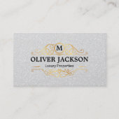 金ゴールドラグジュアリーエレメント |きらめくシーケンスの背景 名刺 (正面)