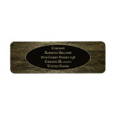 金ゴールドラグジュアリーグレイン差出人住所ラベル ラベル (正面)