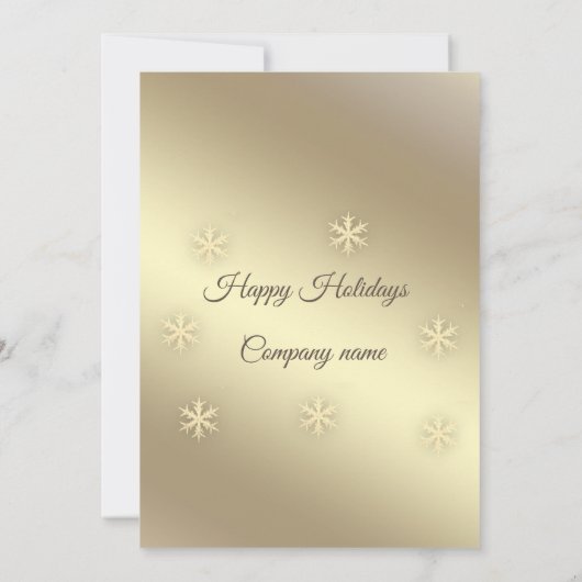 金ゴールドラグジュアリータイポグラフィ企業のホリデーパーティー 招待状 (裏面)