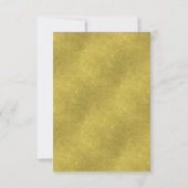 金ゴールドラグジュアリーベビーシャワー招待状 出欠カード (裏面)