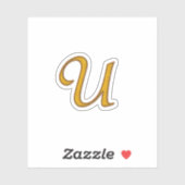 金ゴールドラグジュアリーモノグラム シール (シート)