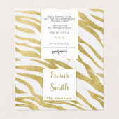 金ゴールドラグジュアリー折り畳み名刺 名刺 (外部フラット)