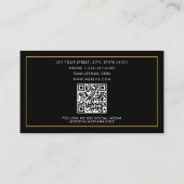 金ゴールドラグジュアリー数値&通貨記号インフルエンサー 名刺 (裏面)