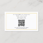 金ゴールドラグジュアリー数値&通貨記号インフルエンサー 名刺 (裏面)