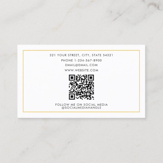 金ゴールドラグジュアリー数値&通貨記号インフルエンサー 名刺 (裏面)