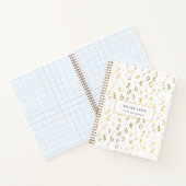 金ゴールドラグジュアリー番号と通貨記号パターン ノートブック (内部)