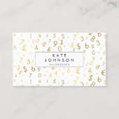 金ゴールドラグジュアリー番号と通貨記号Accountant 名刺 (正面)