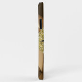 金ゴールドラグジュアリー美しいグリッタードリップドリップリップ Case-Mate iPhoneケース (裏面/右)