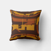 金ゴールドラストオンブラウン凹面南西ルックデザイン クッション (裏面)