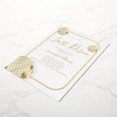 金ゴールドラストディスコバチェロレッテフォイル招待状 箔招待状 (回転した状態)