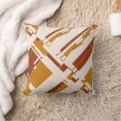 金ゴールドラストベージュサウスウエストルックアゴナル抽象芸術 クッション (ブランケット)