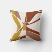 金ゴールドラストベージュマウヴホワイトアモダンート抽象芸術 クッション (裏面)