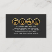 金ゴールドラダーブ絵を描ラシ手描きツール 名刺 (裏面)