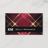 金ゴールドラックストリム |赤いストライプ 名刺 (正面)