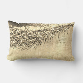 金ゴールドラックスメイクアップラッシュシャンパンスパーク ランバークッション