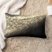 金ゴールドラックスメイクアップラッシュシャンパンブラック ランバークッション (ブランケット)