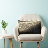 金ゴールドラックスメイクアップラッシュシャンパンブラック ランバークッション (椅子)