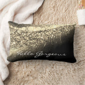 金ゴールドラックスメイクアップラッシュハローゴスブラック ランバークッション (ブランケット)