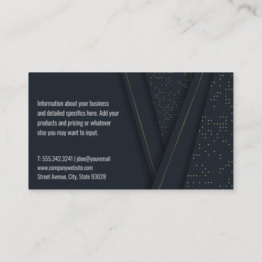 金ゴールドラックス実在エステートプロパティロゴ 名刺 (裏面)