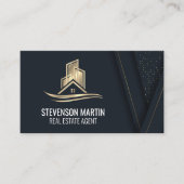 金ゴールドラックス実在エステートプロパティロゴ 名刺 (正面)