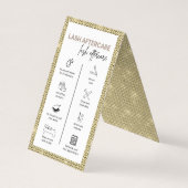 金ゴールドラッシュアフターケアの指示ミニマリストロゴ 名刺 (裏面)