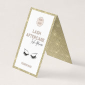 金ゴールドラッシュアフターケアの指示ミニマリストロゴ 名刺 (正面)