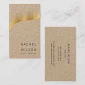 金ゴールドラッシュクラフ素朴ト化粧アーティストまつげ 名刺 (正面/裏面)